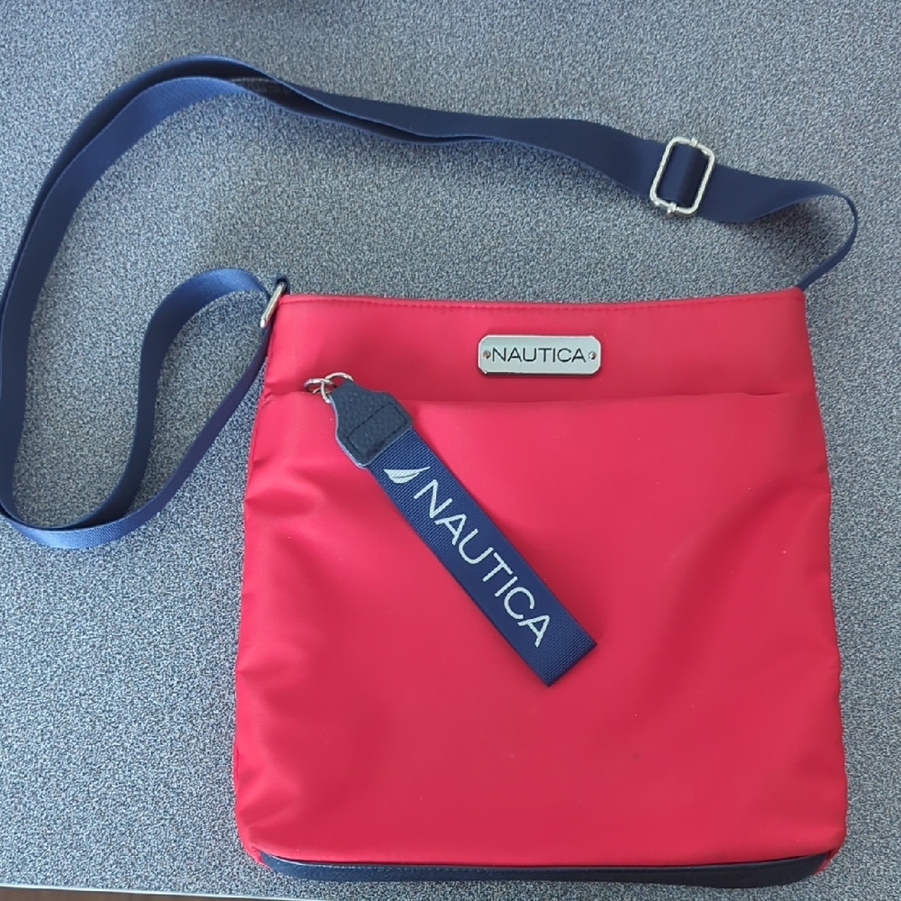 Nautica Red and Navy Crossbody Bag